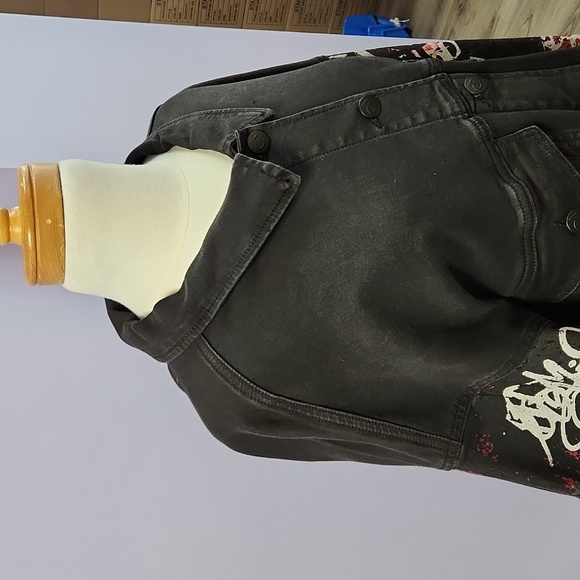 LOVE & LEGEND black denim jacket - Picture 6 of 12